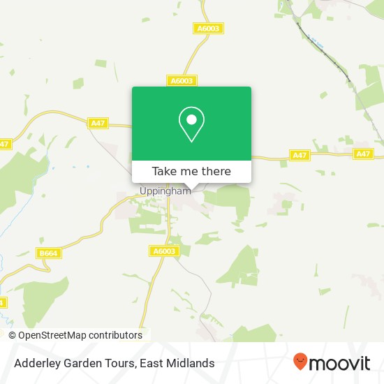 Adderley Garden Tours map