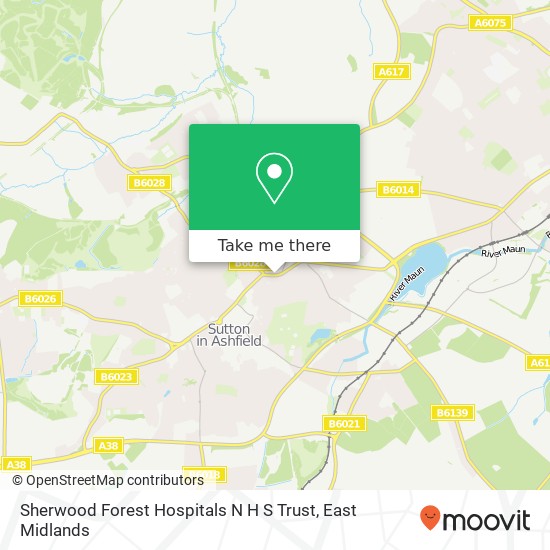 Sherwood Forest Hospitals N H S Trust map