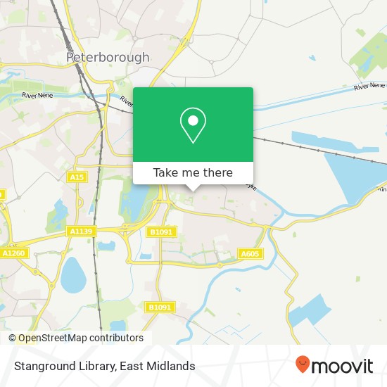 Stanground Library map