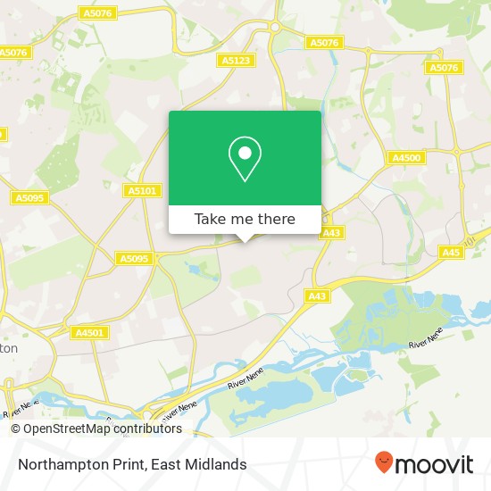 Northampton Print map