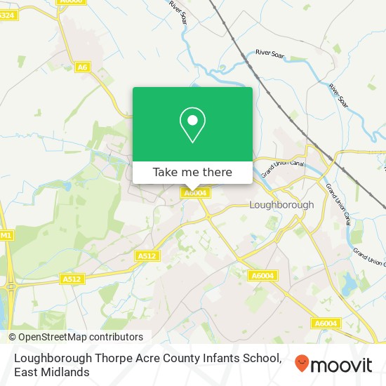 Loughborough Thorpe Acre County Infants School map