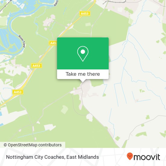 Nottingham City Coaches map