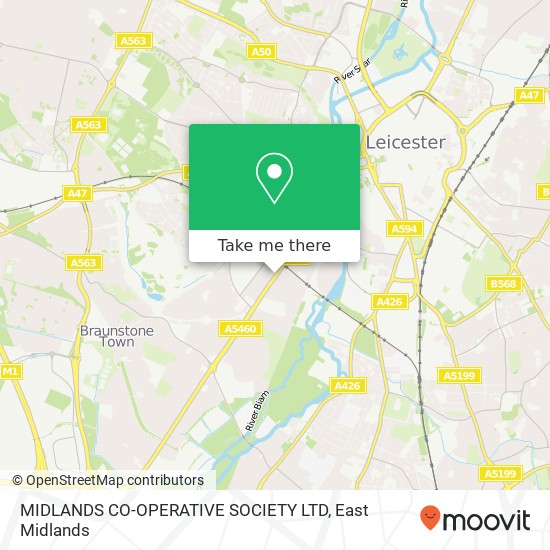 MIDLANDS CO-OPERATIVE SOCIETY LTD map