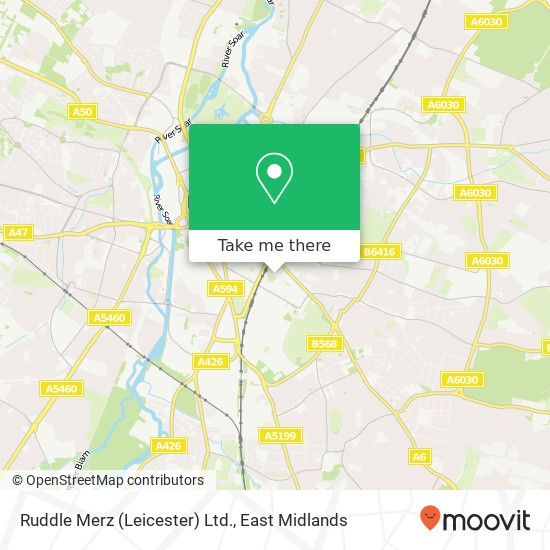 Ruddle Merz (Leicester) Ltd. map