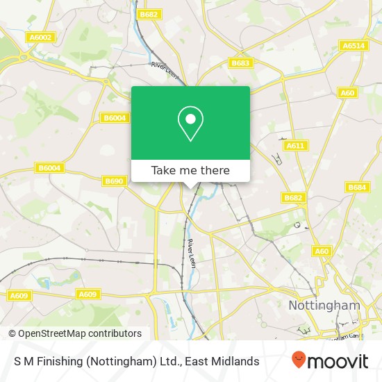 S M Finishing (Nottingham) Ltd. map