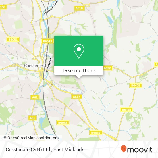 Crestacare (G B) Ltd. map