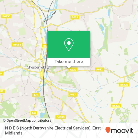 N D E S  (North Derbyshire Electrical Services) map