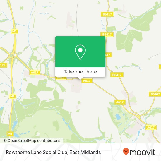 Rowthorne Lane Social Club map