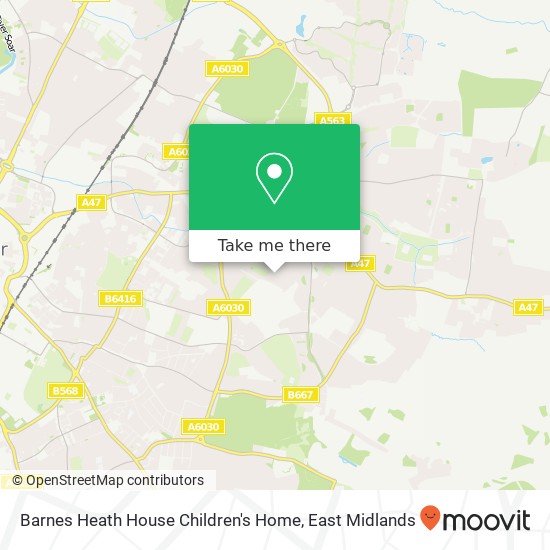 Barnes Heath House Children's Home map