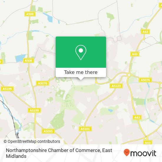Northamptonshire Chamber of Commerce map