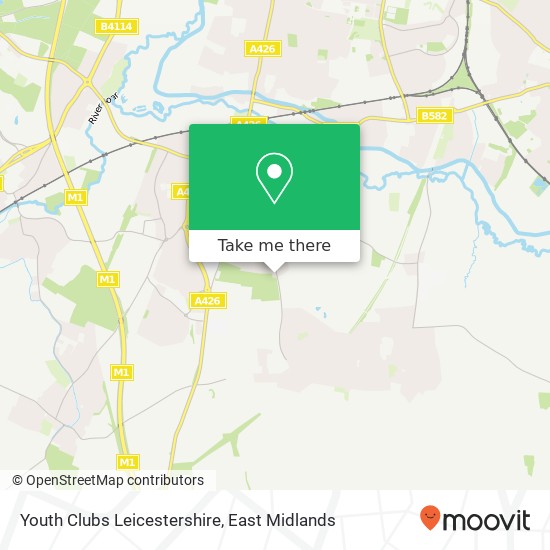 Youth Clubs Leicestershire map