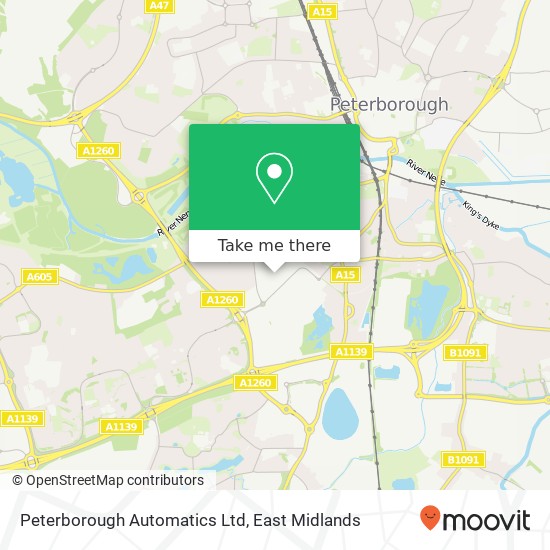 Peterborough Automatics Ltd map
