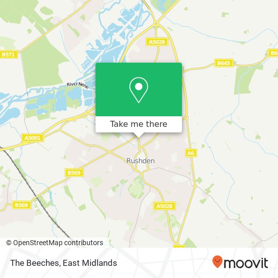 The Beeches map