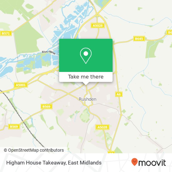 Higham House Takeaway map