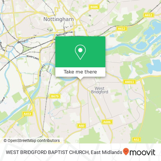 WEST BRIDGFORD BAPTIST CHURCH map