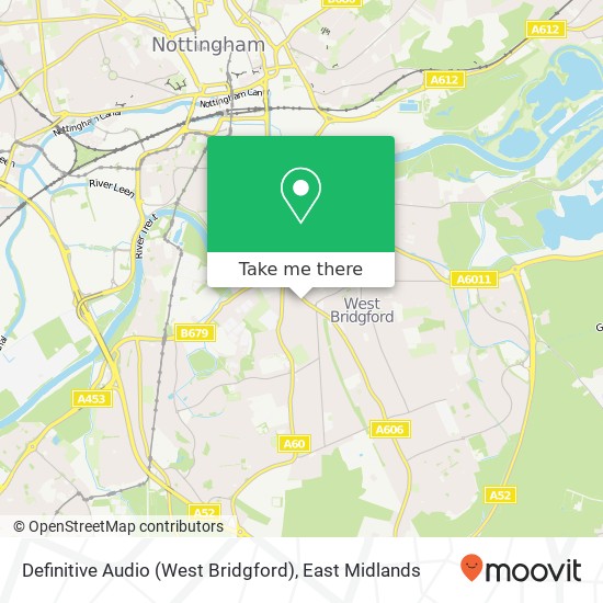 Definitive Audio (West Bridgford) map