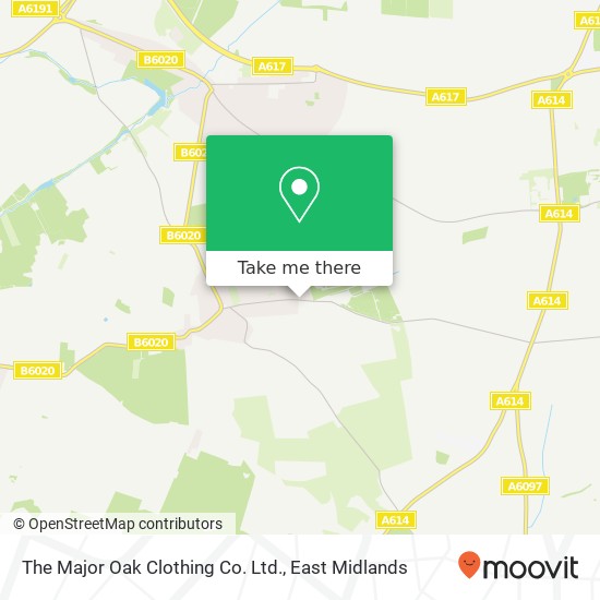 The Major Oak Clothing Co. Ltd. map