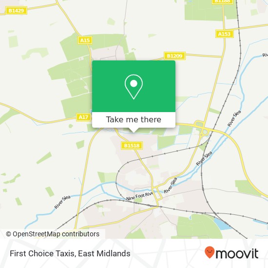 First Choice Taxis map