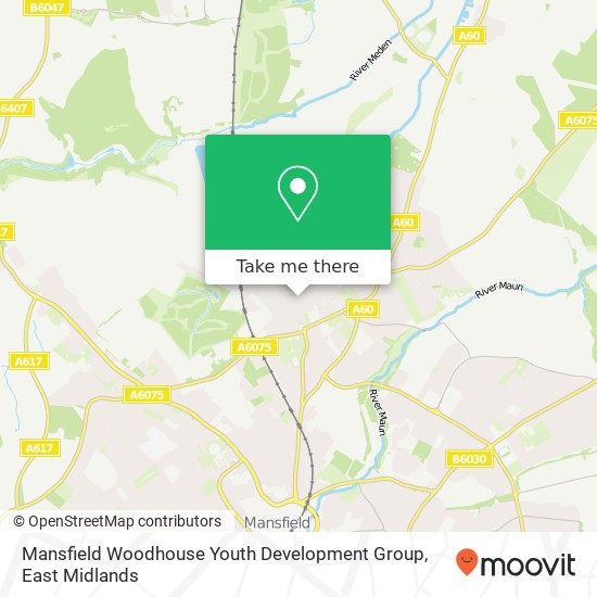 Mansfield Woodhouse Youth Development Group map