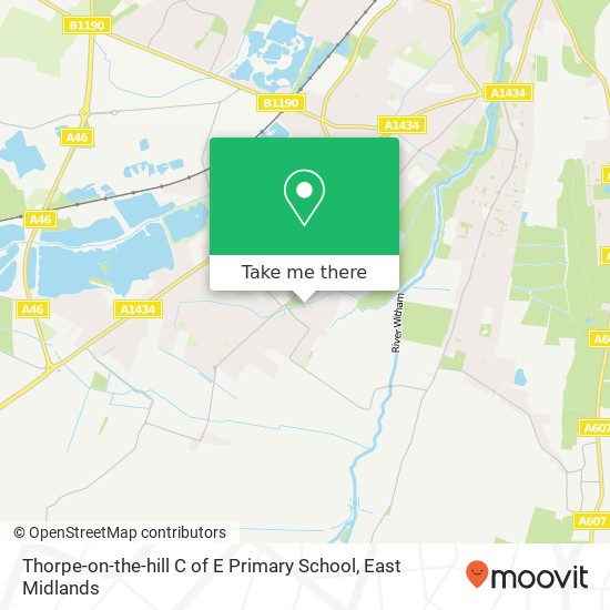 Thorpe-on-the-hill C of E Primary School map