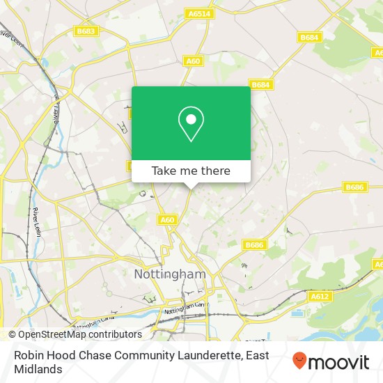 Robin Hood Chase Community Launderette map