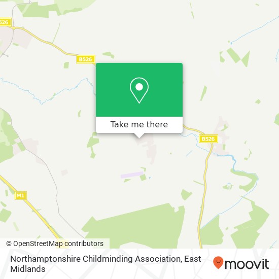 Northamptonshire Childminding Association map