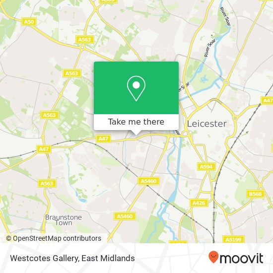 Westcotes Gallery map
