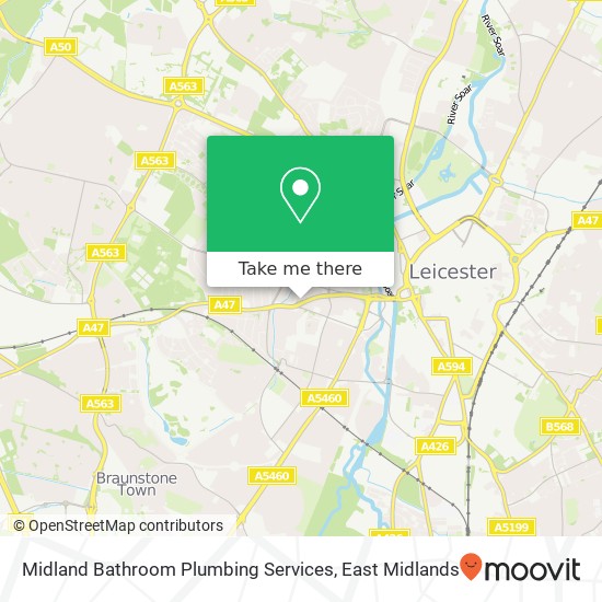 Midland Bathroom Plumbing Services map