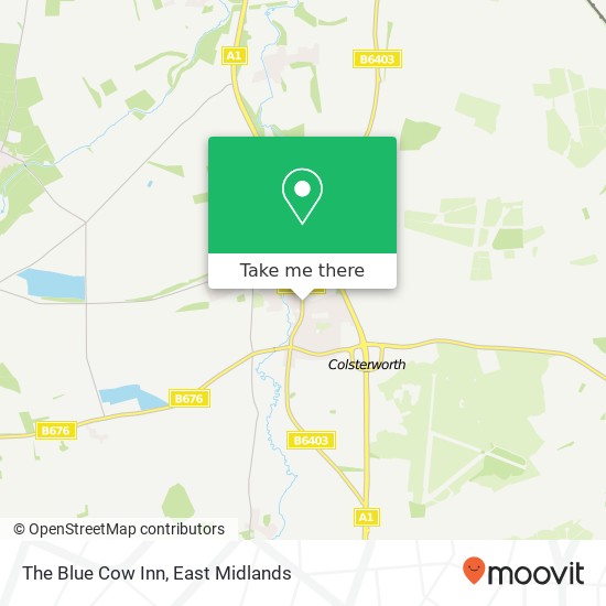 The Blue Cow Inn map