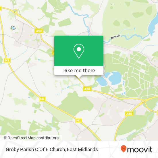Groby Parish C Of E Church map