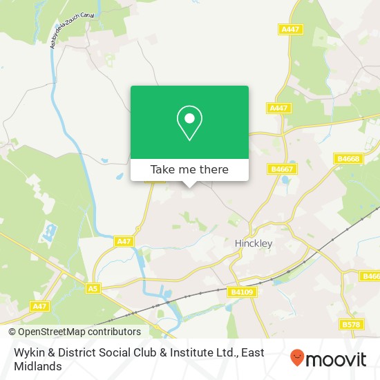 Wykin & District Social Club & Institute Ltd. map