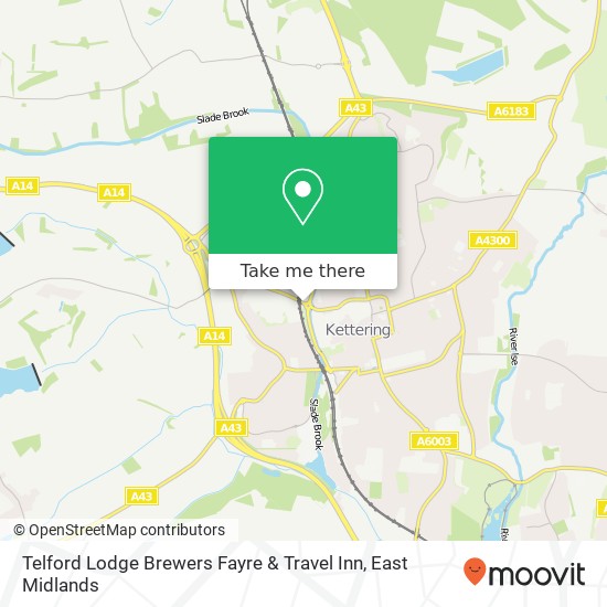 Telford Lodge Brewers Fayre & Travel Inn map