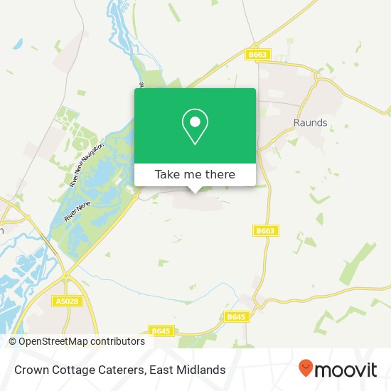 Crown Cottage Caterers map