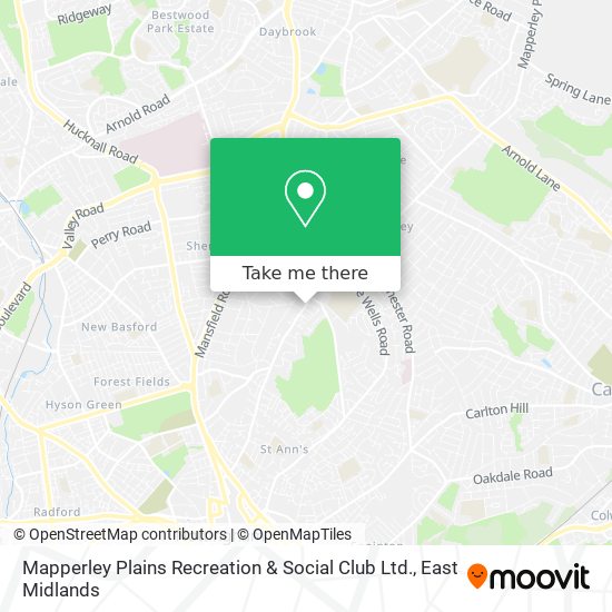 Mapperley Plains Recreation & Social Club Ltd. map