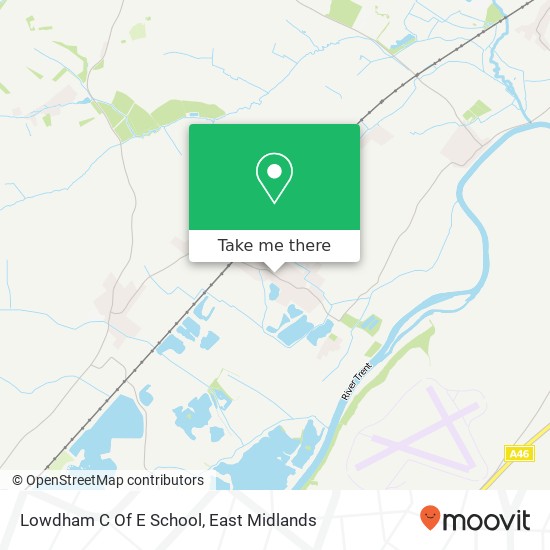 Lowdham C Of E School map