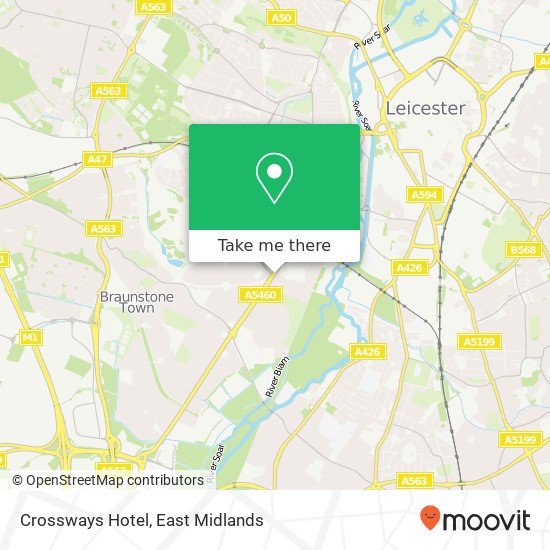 Crossways Hotel map