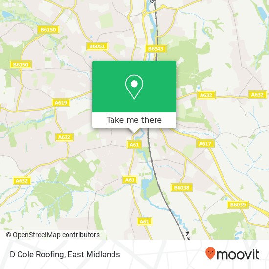 D Cole Roofing map