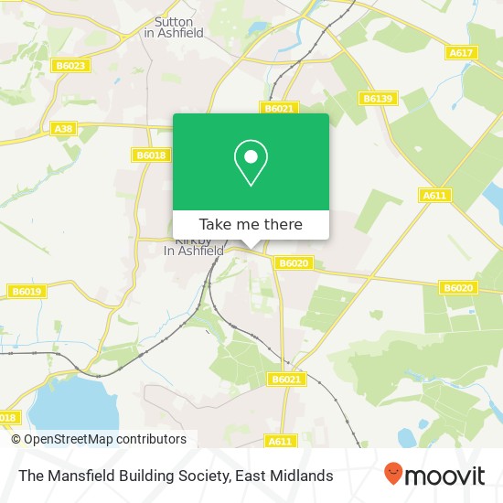 The Mansfield Building Society map