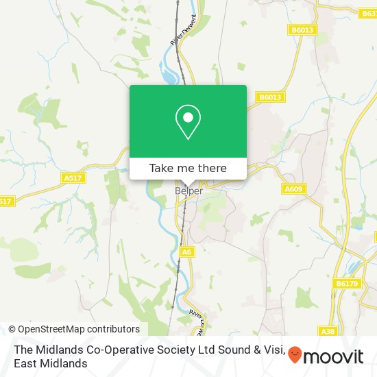 The Midlands Co-Operative Society Ltd Sound & Visi map
