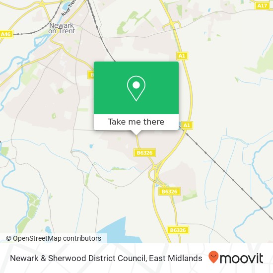 Newark & Sherwood District Council map