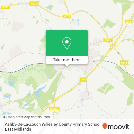 Ashby-De-La-Zouch Willesley County Primary School map