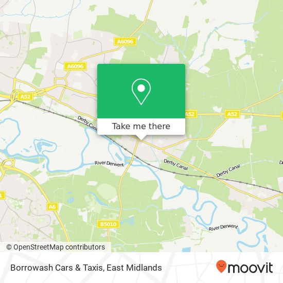 Borrowash Cars & Taxis map