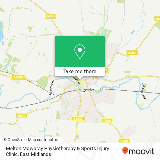 Melton Mowbray Physiotherapy & Sports Injury Clinic map