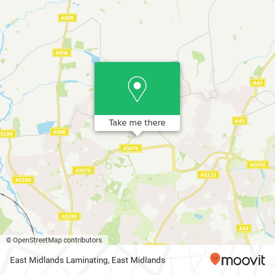 East Midlands Laminating map