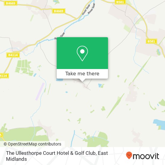 The Ullesthorpe Court Hotel & Golf Club map