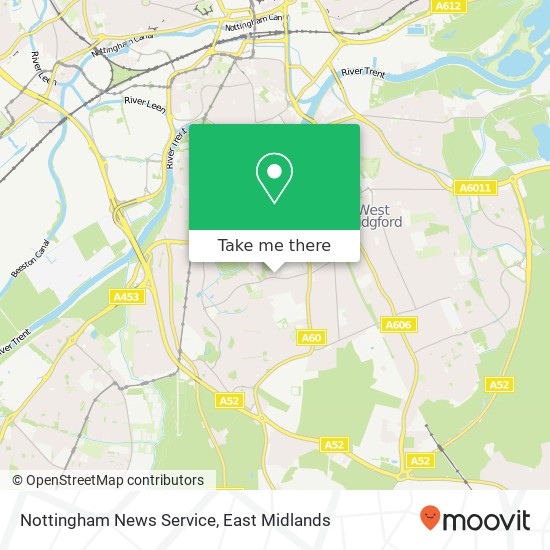 Nottingham News Service map
