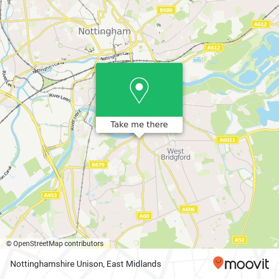 Nottinghamshire Unison map