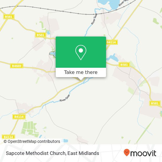 Sapcote Methodist Church map