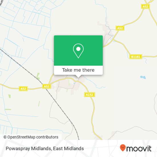 Powaspray Midlands map
