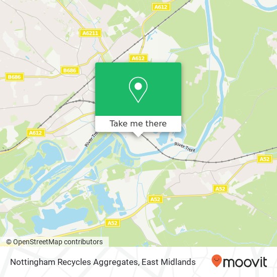 Nottingham Recycles Aggregates map